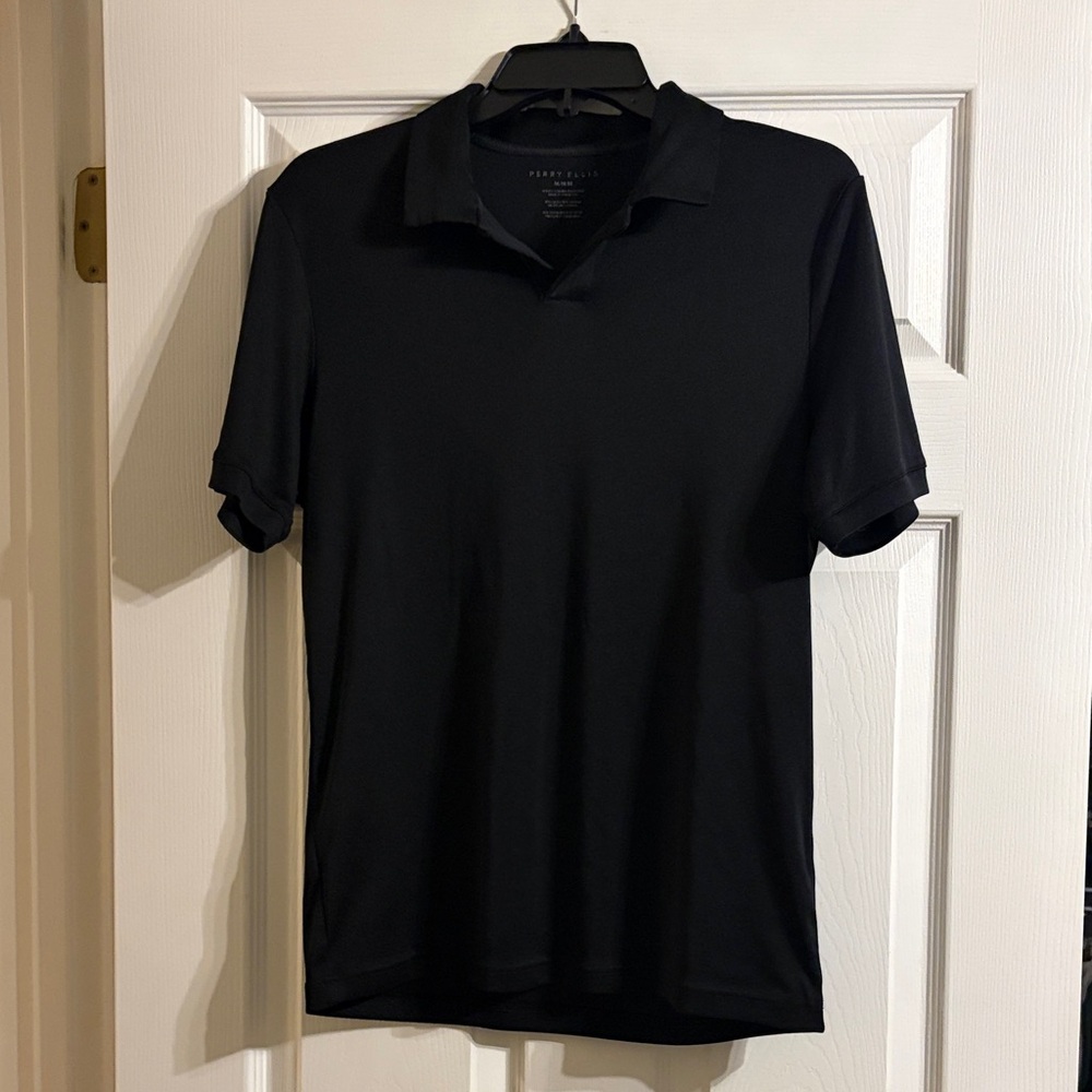 Perry Ellis Classic Black Polo Shirt size M